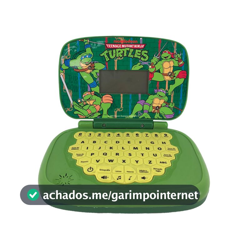 Candide, Laptop Infantil, Tartarugas Ninja, Brinquedo Educativo - Bilíngue