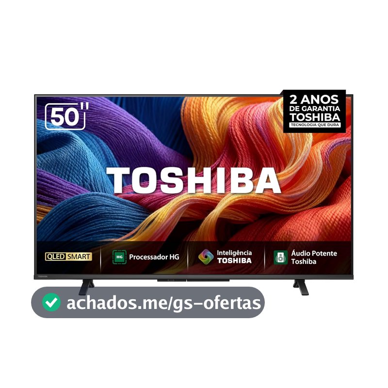 Toshiba Smart TV QLED FHD 50" Polegadas 50V45SS com Processador HG Inteligência Toshiba AI e Áudio Potente multicanal