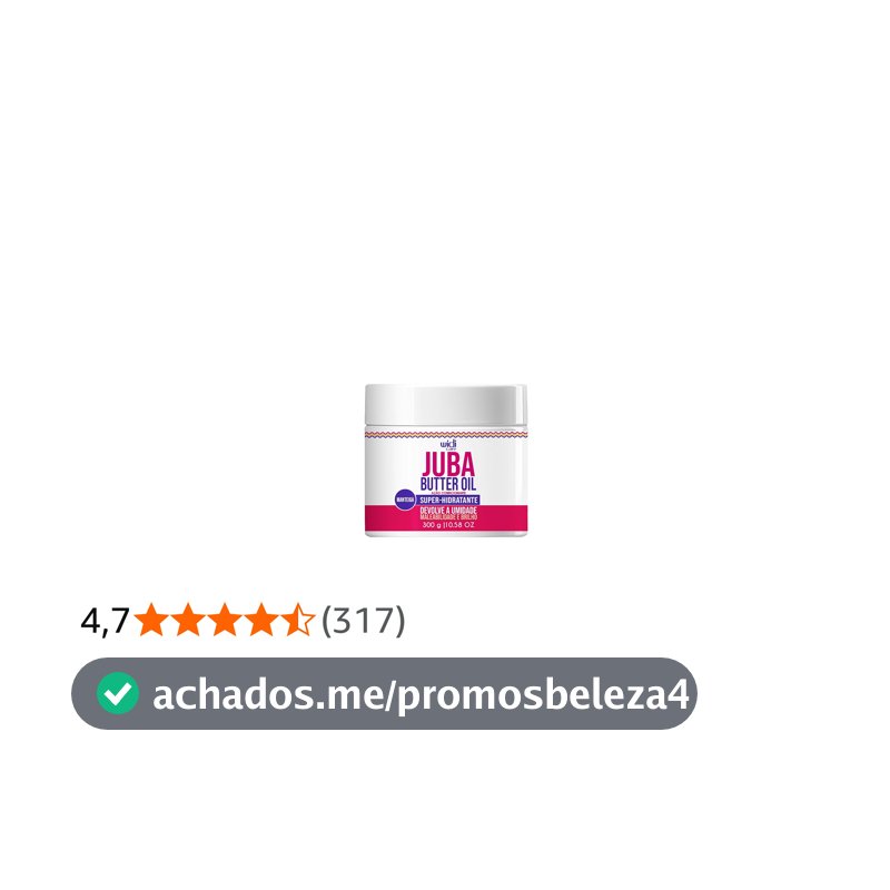 Máscara Widi Care Juba Butter Oil Super Hidratante - 300g
