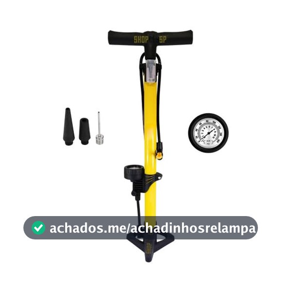 Bomba De Ar Para Encher Pneus Bicicleta Bike Carro Moto Bola Com Alavanca e Manômetro
