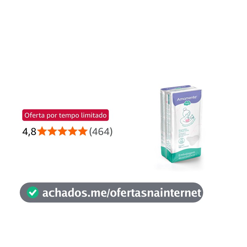 Algodão Quadrado Amamente® Baby 100 UN