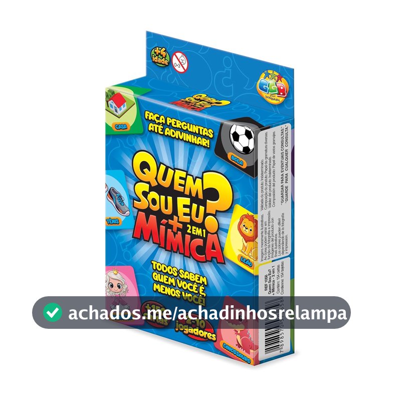 GGB Jogo Infantil 2 em 1 Quem Sou Eu? e Mímica