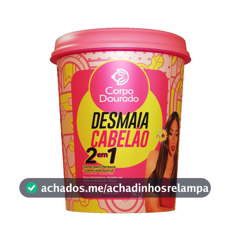 Corpo Dourado – Creme para Pentear e Hidratante Desmaia Cabelão 1kg