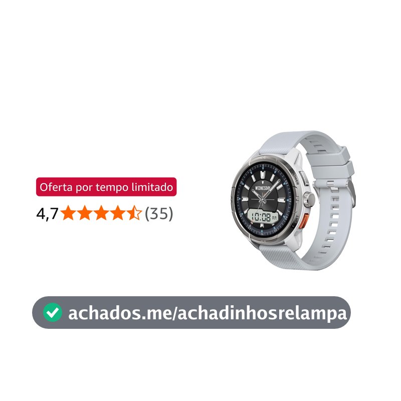 HAYLOU Solar Ultra Smartwatch para Mulheres e Homens, Prata