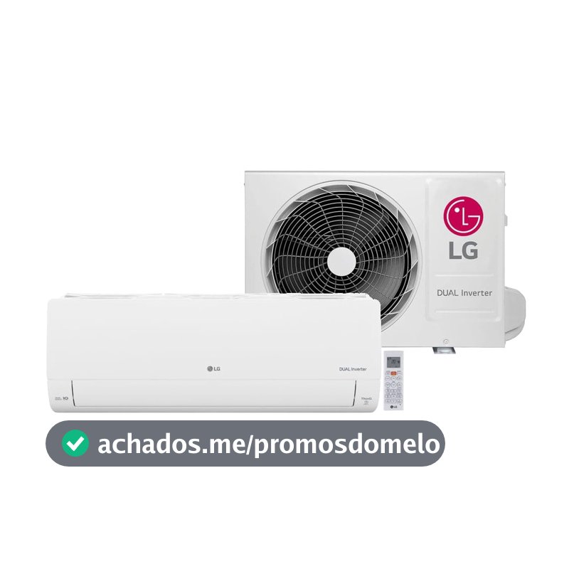 LG Ar Condicionado Split LG Dual Inverter AI Voice 12000 BTU/h Quente e Frio S3-W12JA31D - 220 Volts
