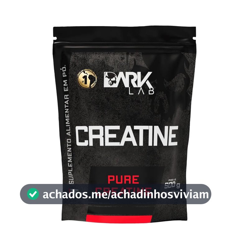 Creatina Pura, Dark Lab, Monohidratada, 100% de Pureza, Refil - 500g