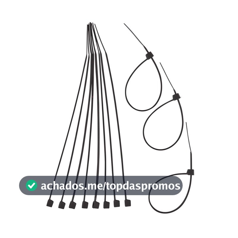 EDA Abraçadeira De Nylon 2 5 X 150 Mm Com 100 Peças Preta Eda