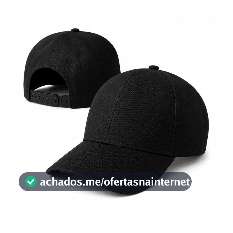 Boné Unissex Aba Curva Liso com Regulagem Ajustável para Uso Casual e Esportivo