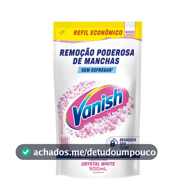 Tira-Manchas Líquido Vanish White, para Roupas Brancas, 500ml