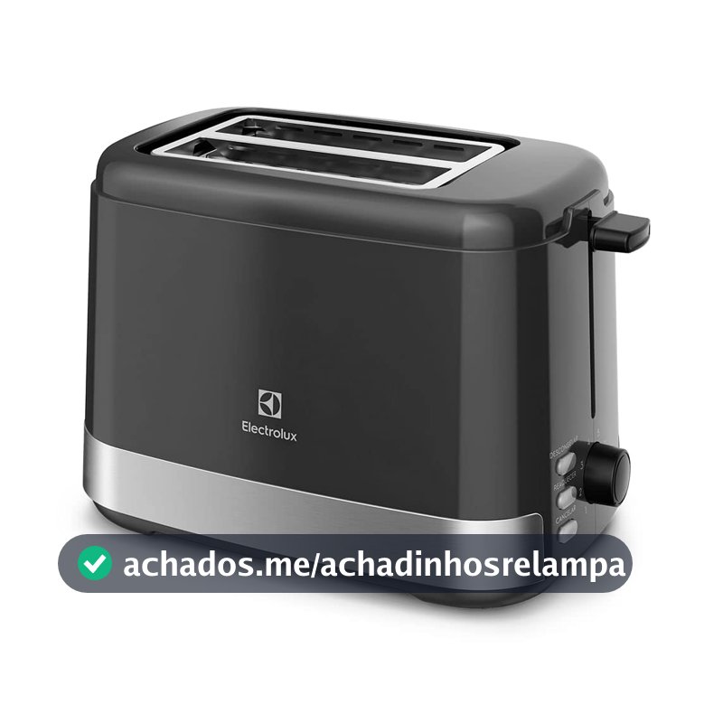 Torradeira tostador Electrolux 8 niveis de tostagem função descongelar reaquecer bandeja coletora migalhas botões luminosos ETS10 preto 127v