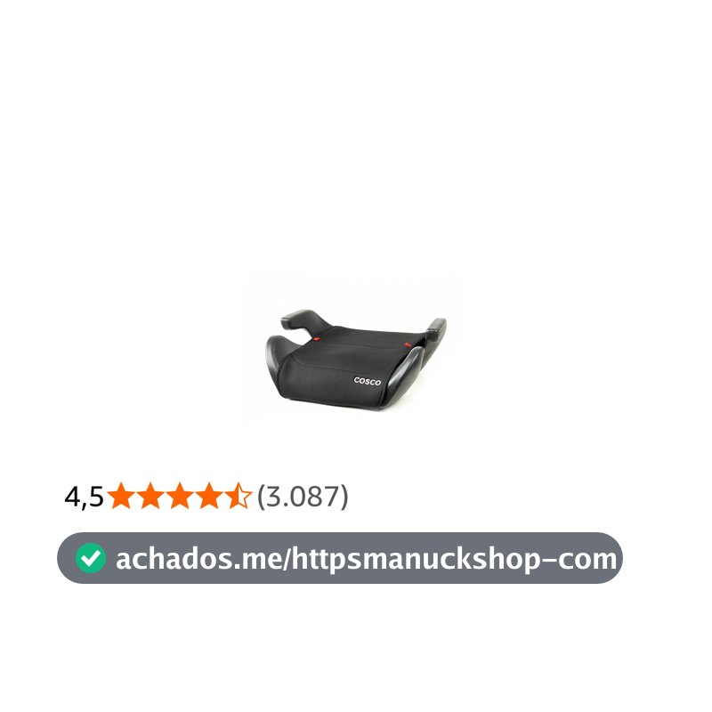 Cosco Kids, Booster Clippy, até 36kg, Preto