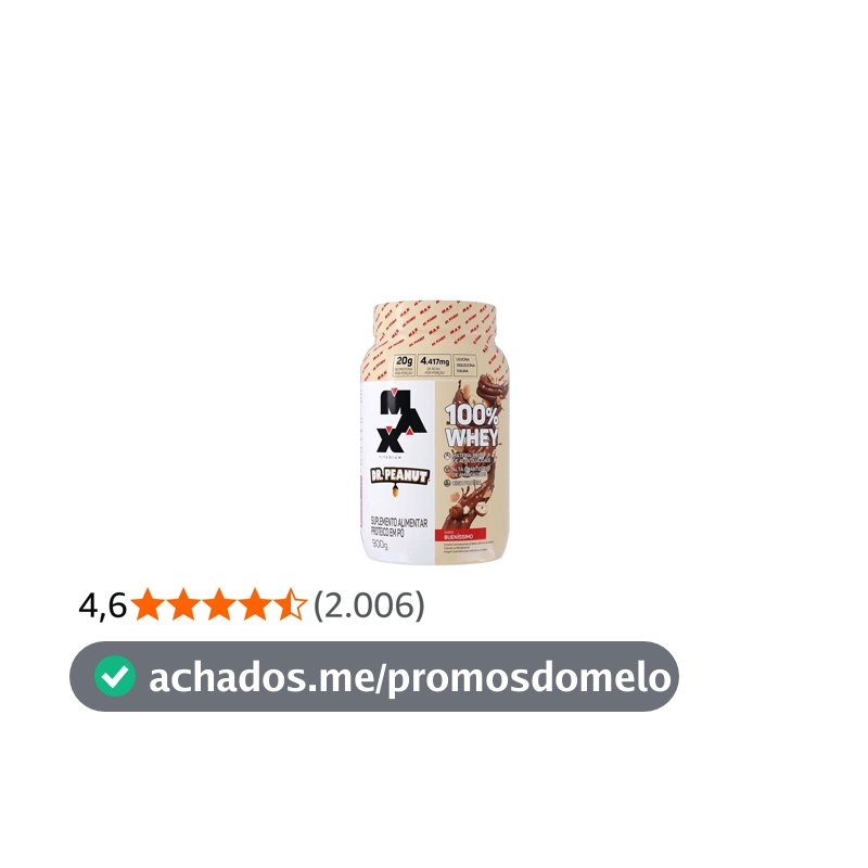 100% Whey Max Titanium x Dr. Peanut (900g), Sabor Bueníssimo