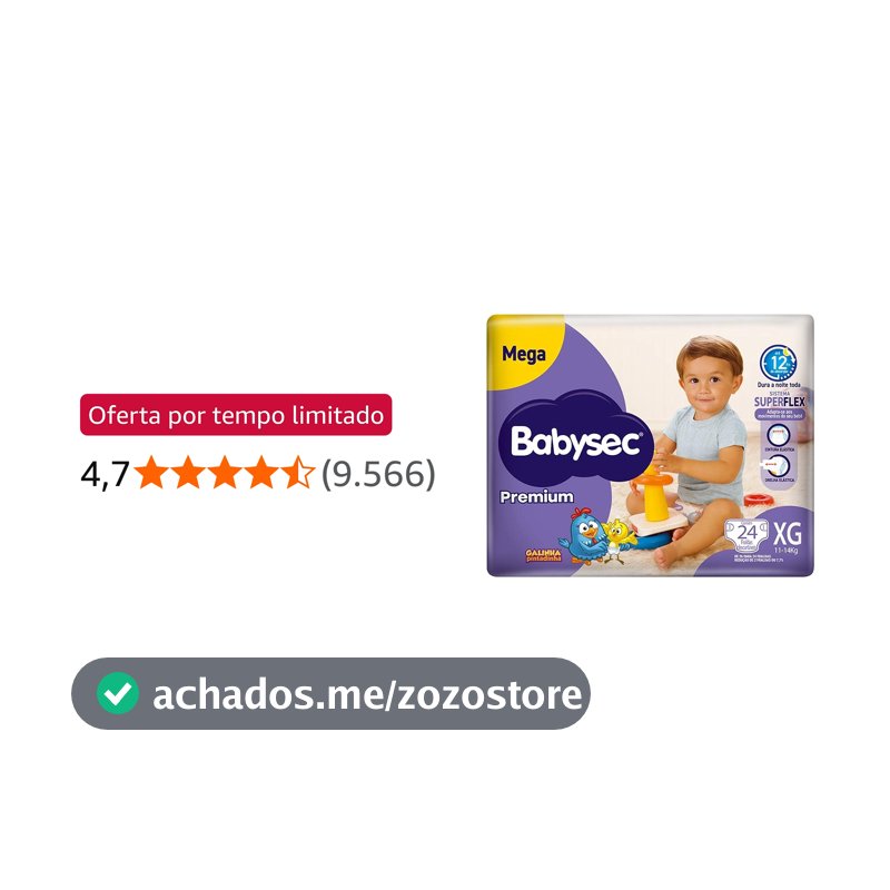 Fraldas Babysec Premium Galinha Pintadinha Flexi Protect, 24 Unidades