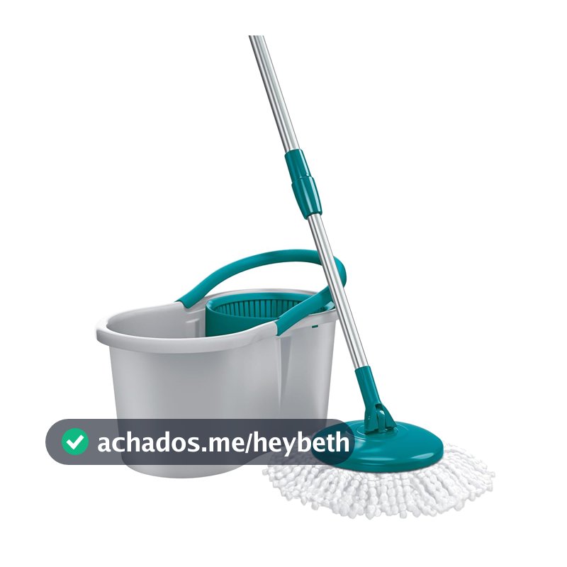 Flash Limp - Mop Giratório Fit, Balde 8 litros - MOP5010 - ABS Cinza