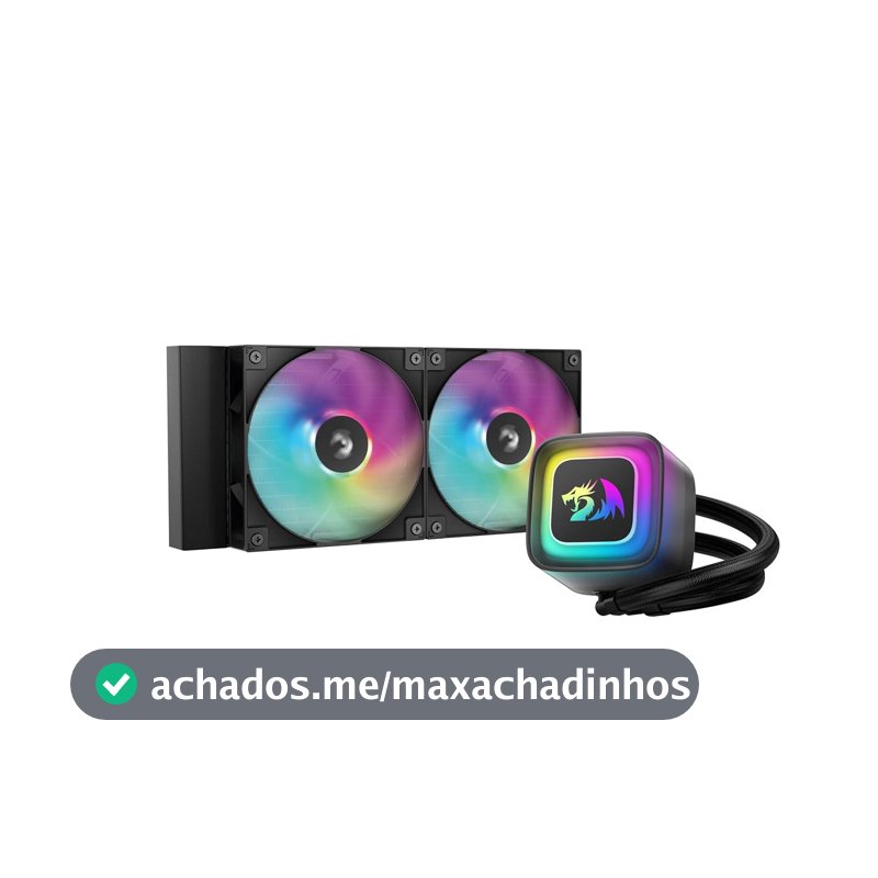 Redragon Water Cooler GamerStorm LE240 RD 240mm RGB Compatível c/ Intel LGA 1851/1700/1200/1151 e AMD AM4/AM5 Preto - R-LE240RD-BKAMMN-A-1