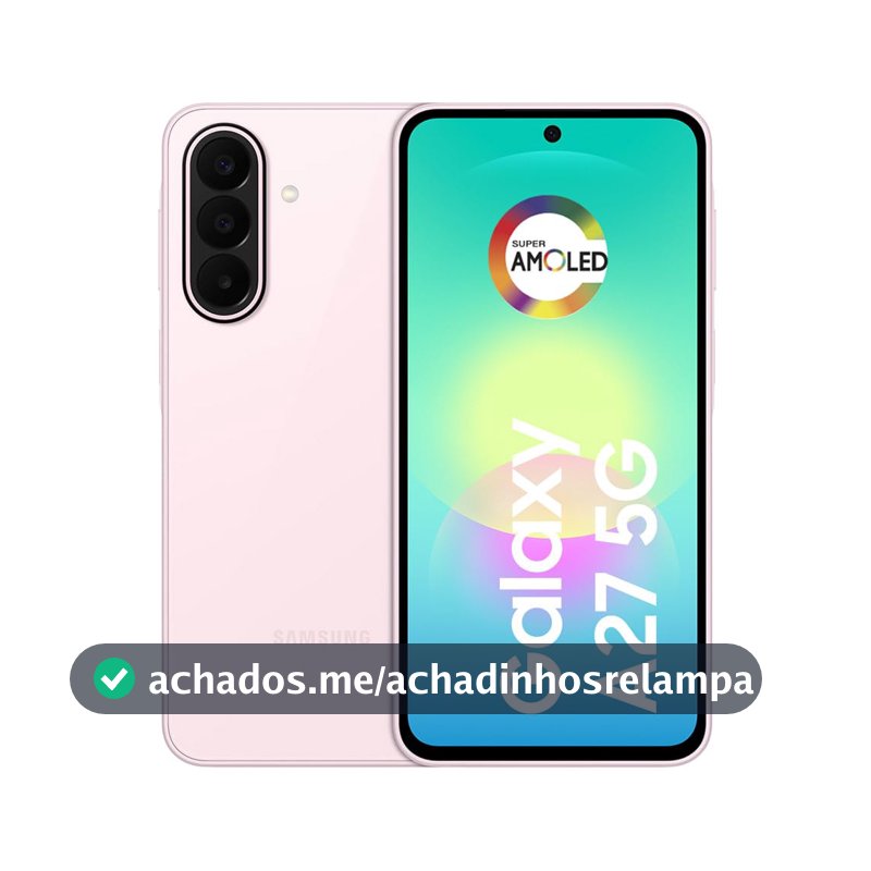 Celular Galaxy A27 5G 128GB, câmera tripla de 50MP - Rosa