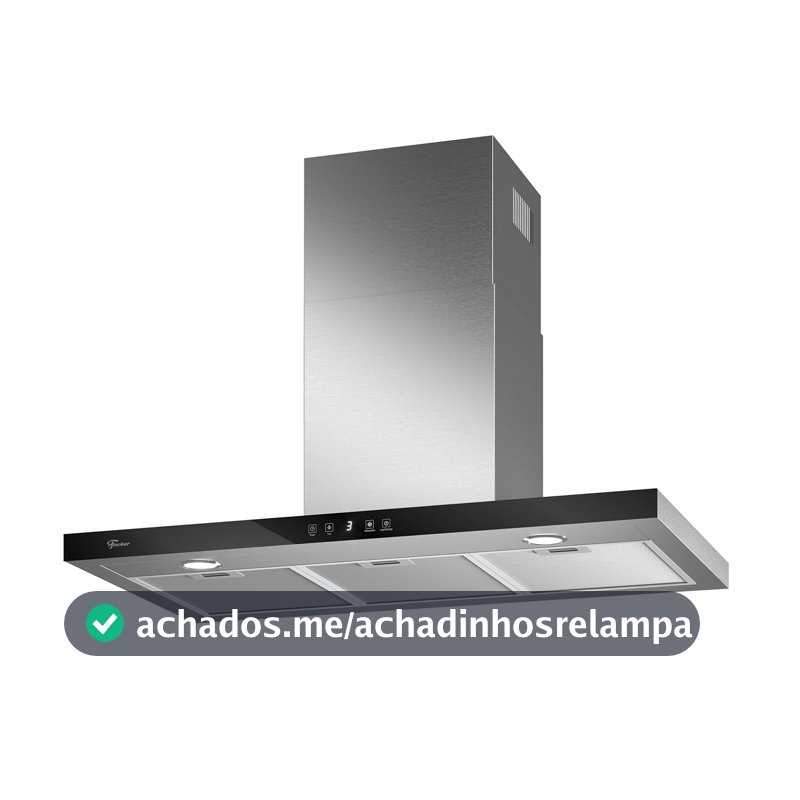 Fischer Coifa de Parede Infinity 90cm com Controle Por Gesto Preto 127V