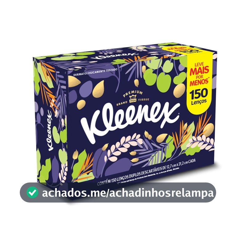 Lenço de Papel Box Kleenex, 150 Lenços