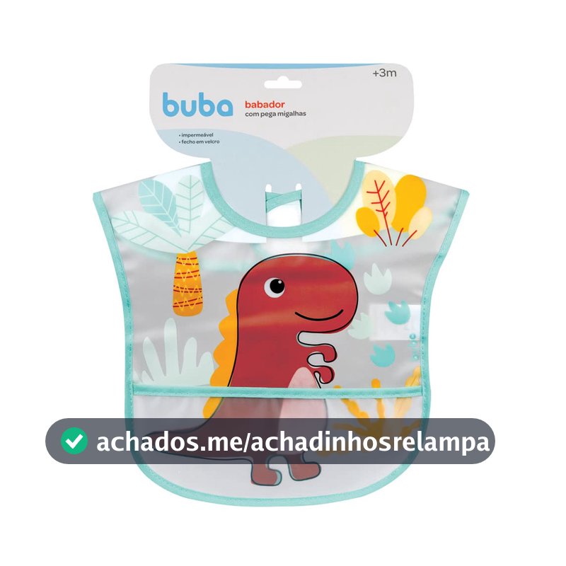 Buba Babador Com Bolso Dino Colorido