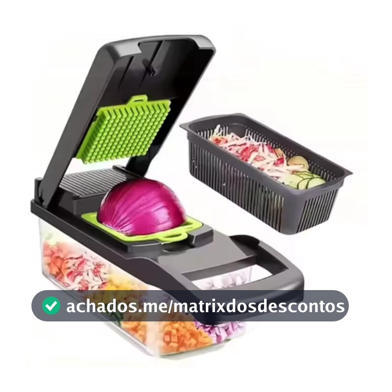 Fatiador Cortador Ralador De Legumes Frutas Verduras Kit Completo 16 Peças Pot Acvrílico Laminas Aço Inox Para Saladas Acessório Para Cozinha DUPIN