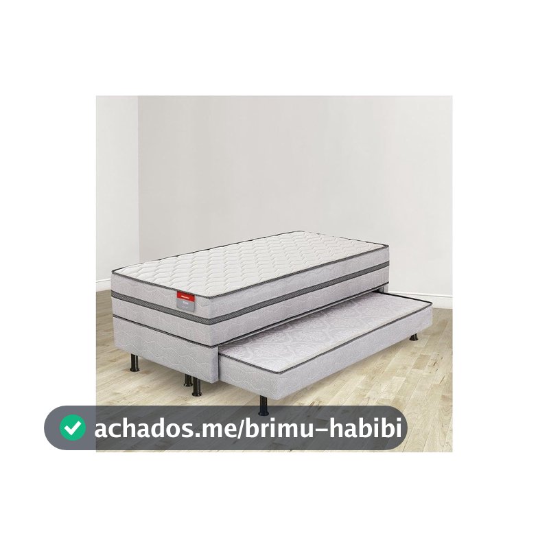 Reconflex - Cama Box Conjugada Solteiro Espuma com Cama Auxiliar