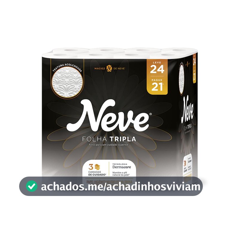 Papel Higiênico Neve Supreme Folha Tripla Leve 24 Pague 21 20 Metros
