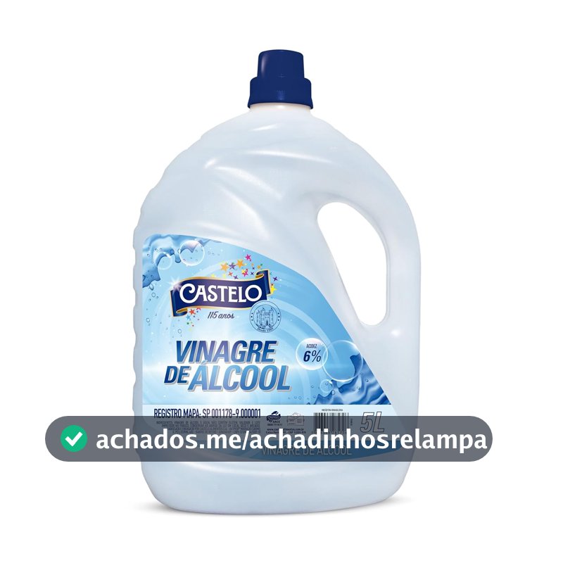 Vinagre de Álcool Concentrado 6% Castelo 5l