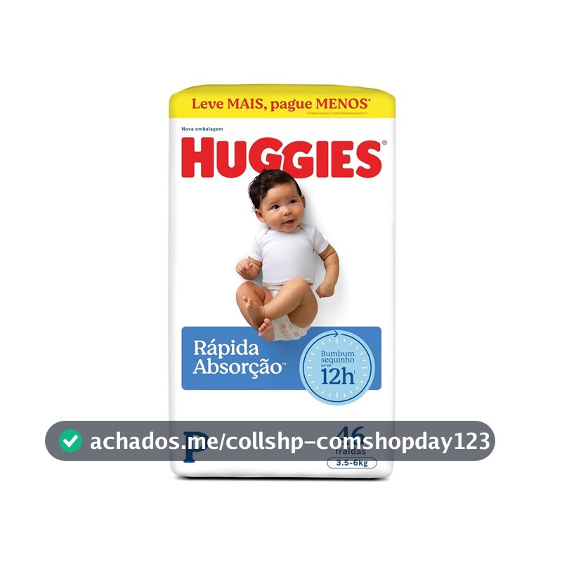 Fralda Huggies Tripla Proteção P - 46 fraldas