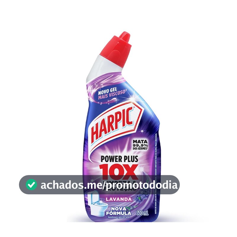 Harpic Power Plus Desinfetante e Desodorizador Sanitário em Gel Lavanda 500ml