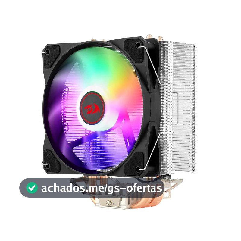 Aircooler Redragon Tyr Preto Iluminação Rainbow com Fan de 120mm CC-9104