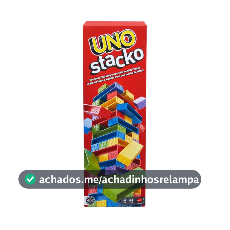 Jogo De Tabuleiro UNO Stacko Mattel Com 45 Blocos para 7 Anos Ou Mais