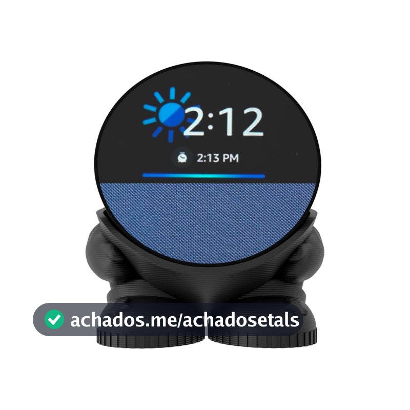 Splin Suporte Base de Mesa para Amazon Echo Spot, Modelo Spot Joy, Preto - a mais good vibes