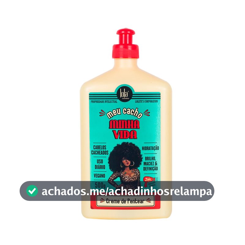 Lola From Rio - Meu Cacho Minha Vida - Creme de Pentear: brilho, maciez e definição. Cabelos Cacheados. 500ml