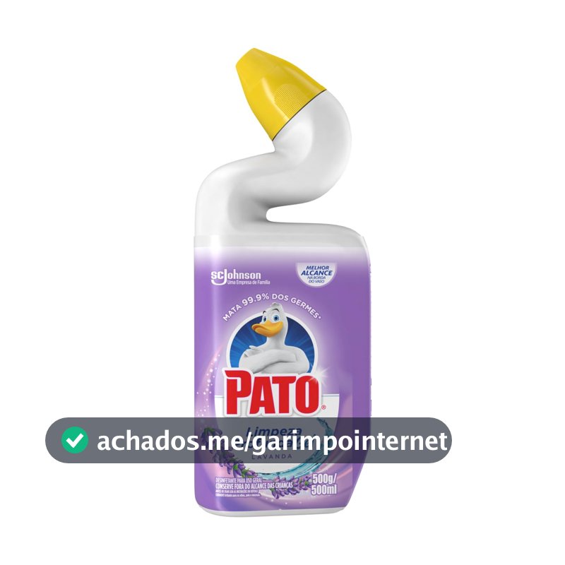 Pato Limpador Sanitário Gel Desinfetante, Lavanda, Limpeza Profunda, 500ml