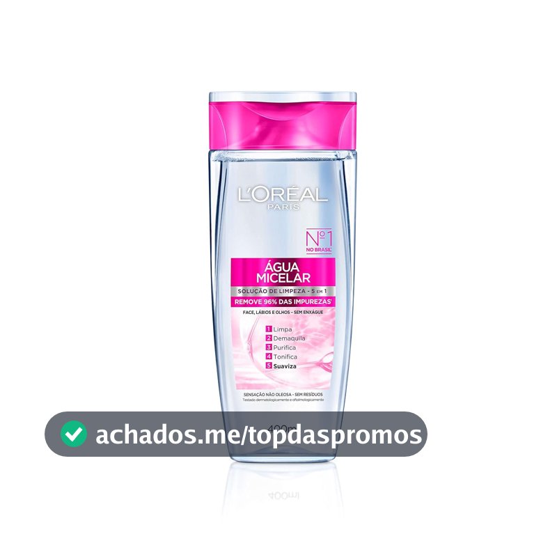 L'Oréal Paris Dermo Expertise, Água Micelar Purificante 5 em 1, 400ml