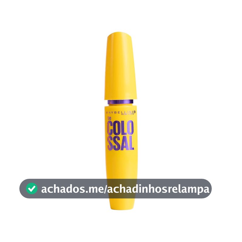 Maybelline NY The Colossal Volum' Express, Máscara de Cílios Lavável, 9x Mais Volume por Até 24h, Fórmula com Colágeno para Definição Intensa, Não Empelota, Cor Preto, 8ml