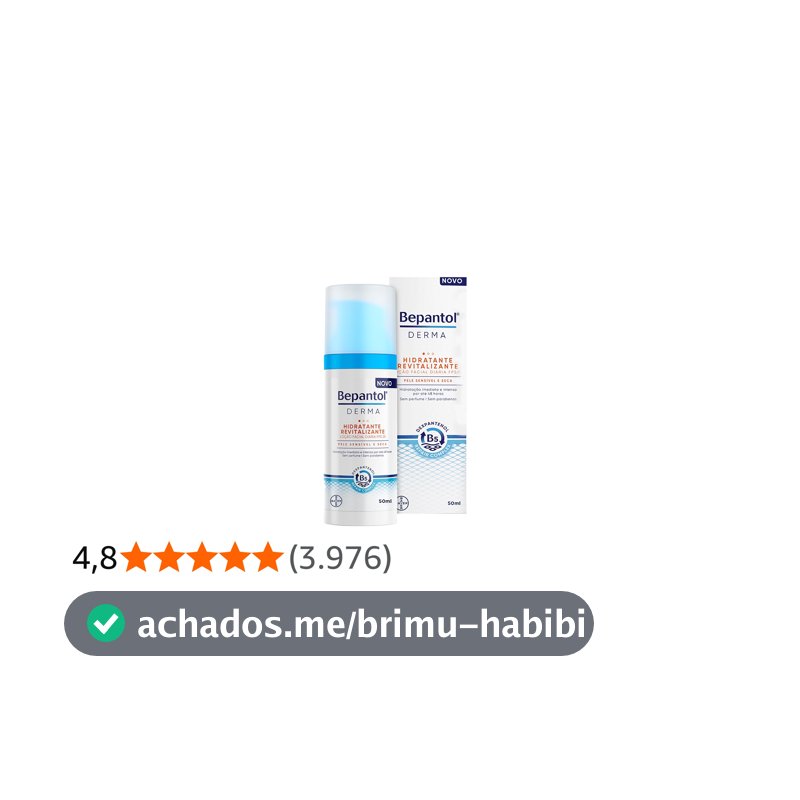 Bepantol Derma Hidratante Facial Diário Revitalizante FPS25, 50ml