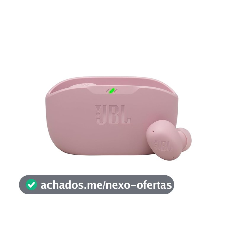 JBL, Fone de Ouvido Sem Fio, JBL, Bluetooth, Wave Buds 2, Intra Auricular, Sem Fio, Resistente À Água e Poeira - Rosa