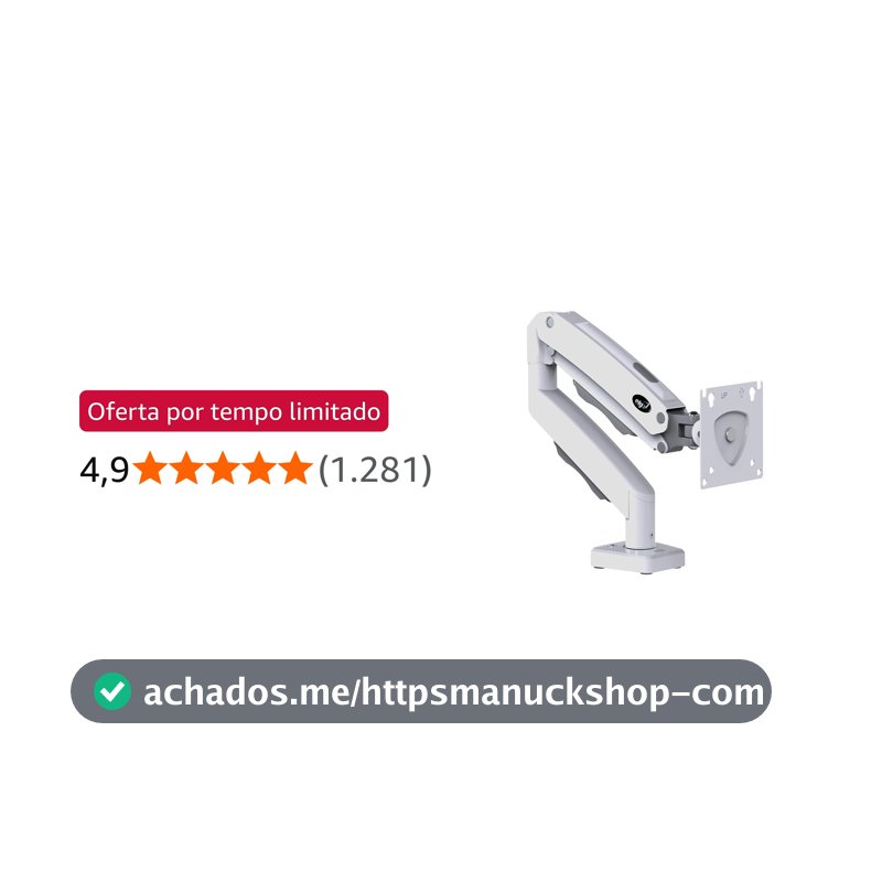 Suporte Articulado de Mesa com Pistão a Gás para Monitores de 17' a 35' Branco - F80W ELG