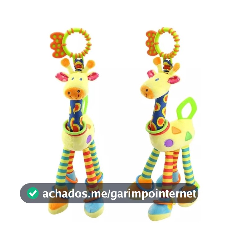 HAPPY MONKEY Girafa Mordedor COM CERTIFICAÇÃO INMETRO Multifuncional (Amarelo)