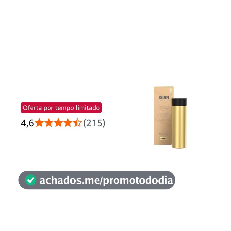 ISDIN Refil Sérum Facial Clareador Anti-Idade Isdinceutics Melaclear Advanced - 30 ml