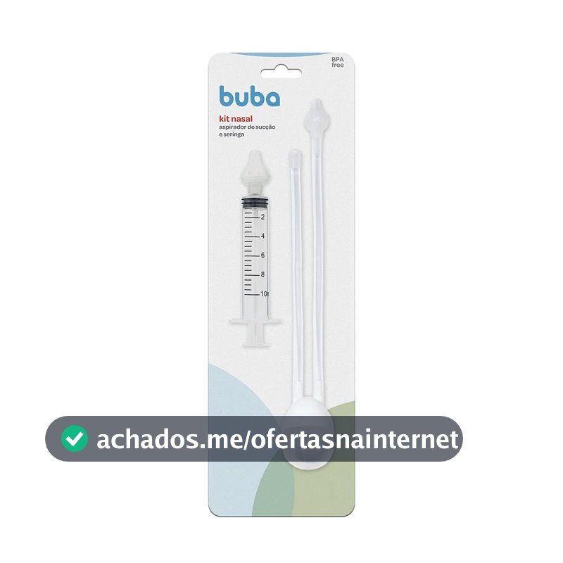 Buba Kit Aspirador Nasal De Sucção E Seringa