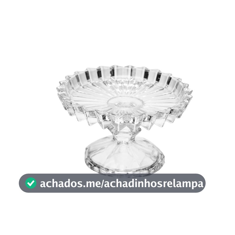 WOLFF - Prato com Pé Geneva 14cm x 14cm x 8cm Cristal