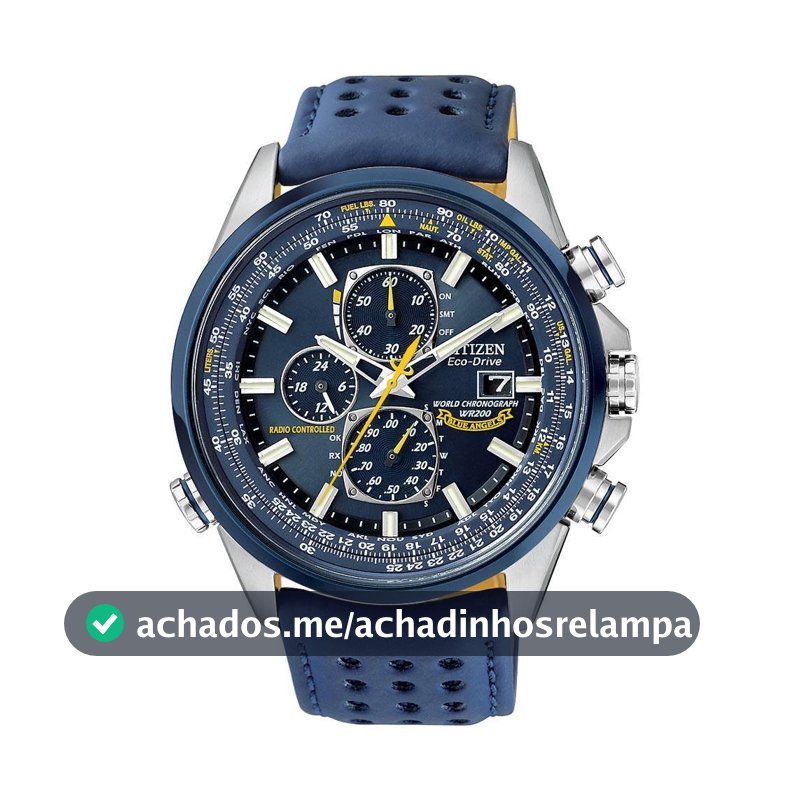 Citizen Men's Eco-Drive Sport Luxury World Chronograph Atomic Time Keeping Watch