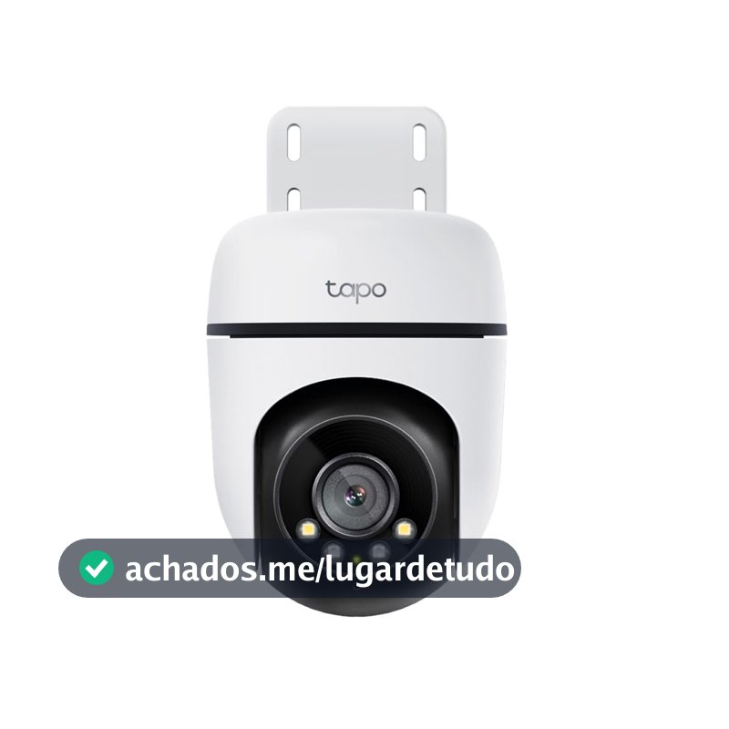 TP-Link Tapo C510W Câmera de Segurança Wi-Fi Externa 2K 3MP, Rotação 360°, Visão Noturna Colorida, Detecção de Pessoas por IA e Rastreamento, IP65, Áudio Bidirecional e MicroSD até 512 GB