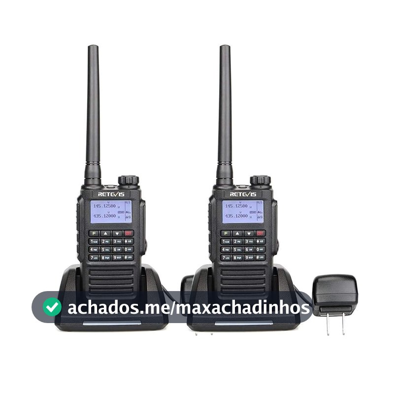 Retevis Rádio Comunicador Rt87 Ip67 À Prova D'Água, Rádio Bidirecional Resistente, Rádio Bidirecional de Alta Potência E Longo Alcance, 128 Canais, Banda Dupla, Bateria de 1200 Mah, Alarme
