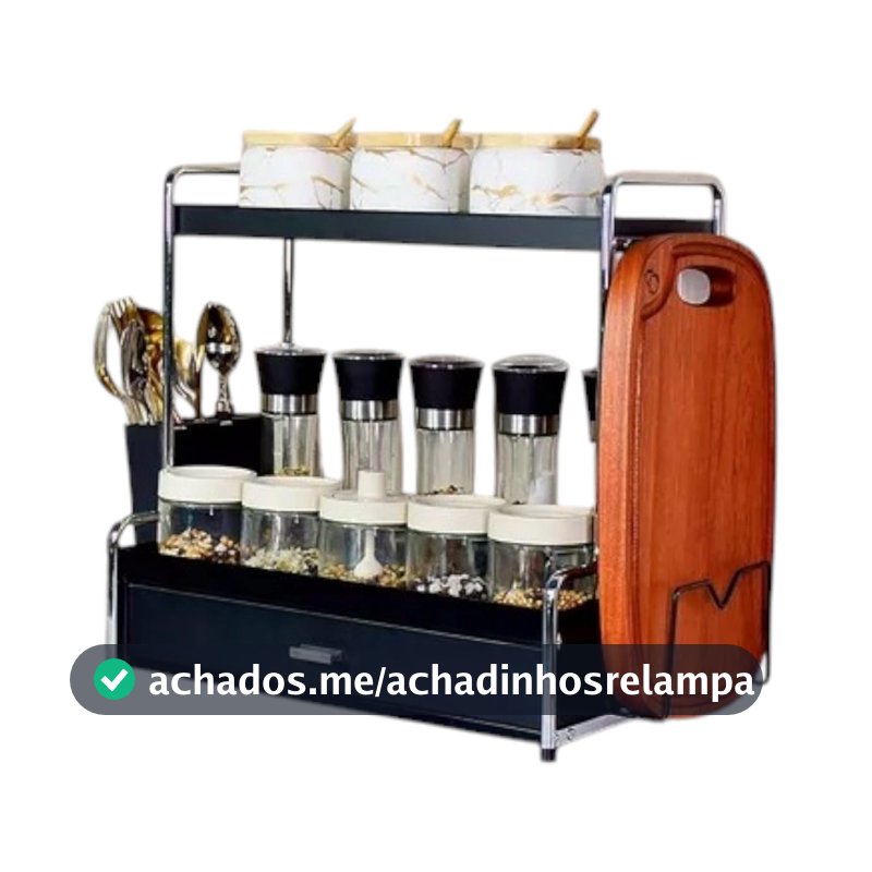 Organizador Casa Maquiagem Remedios Cozinha Preto
