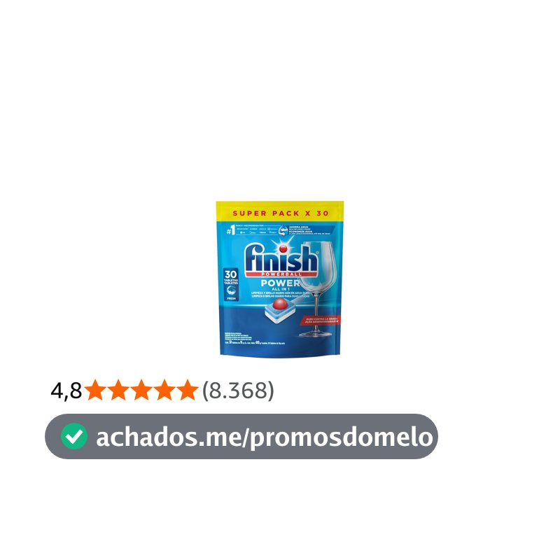 Finish Powerball Detergente para Lava Louças em Tabletes 30 unidades