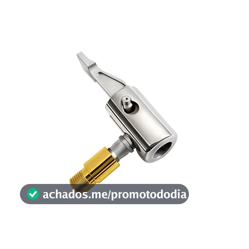 Bico Para Compressor De Ar Portátil Com Engate Rápido, Bico Calibrador De Pneus Universal, Construção Em Metal Resistente