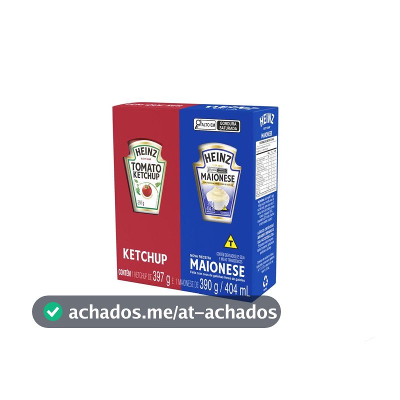 Heinz Pack Ketchup 397G + Maionese 390G
